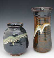 Vases seascape glaze